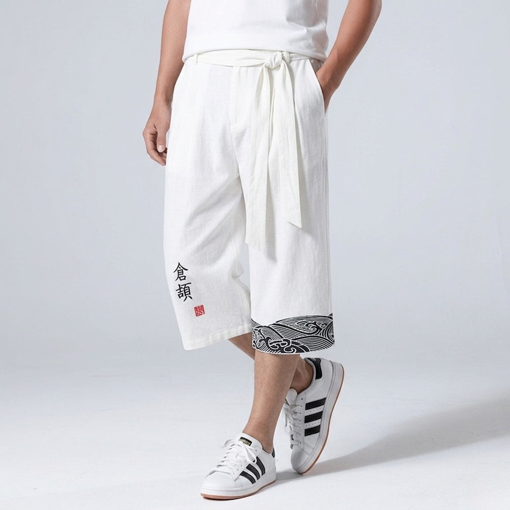 Taro - Pantalon cropped confortable japonais