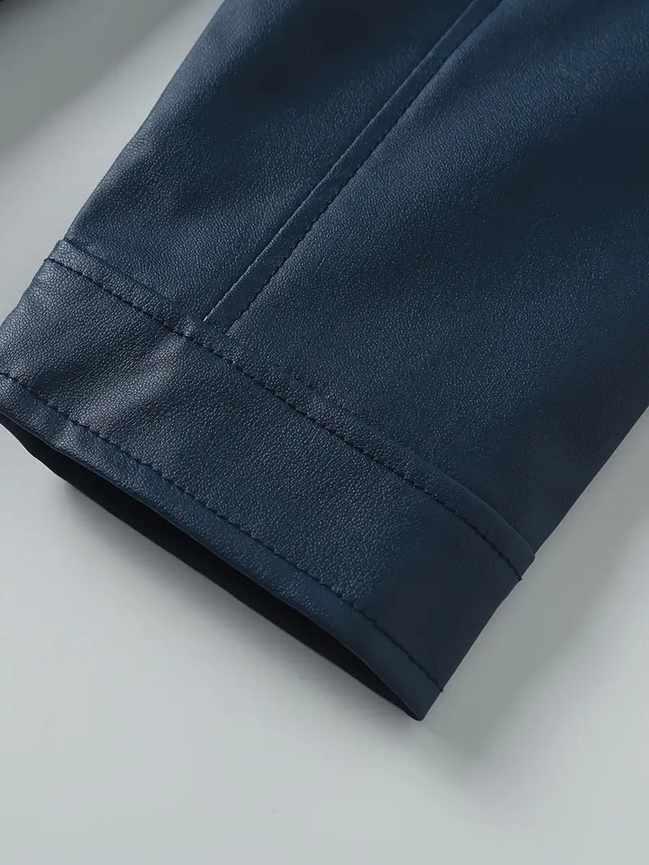 Piers – Veste de Moto en Cuir Synthétique