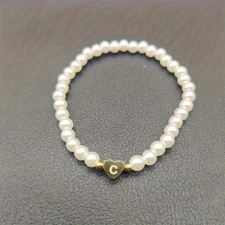 Bracelet Chic avec Initiale en Forme de Cœur (A–Z)