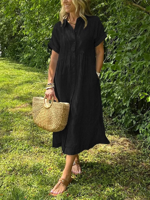 Ishka™ | Robe Chemise Rayée