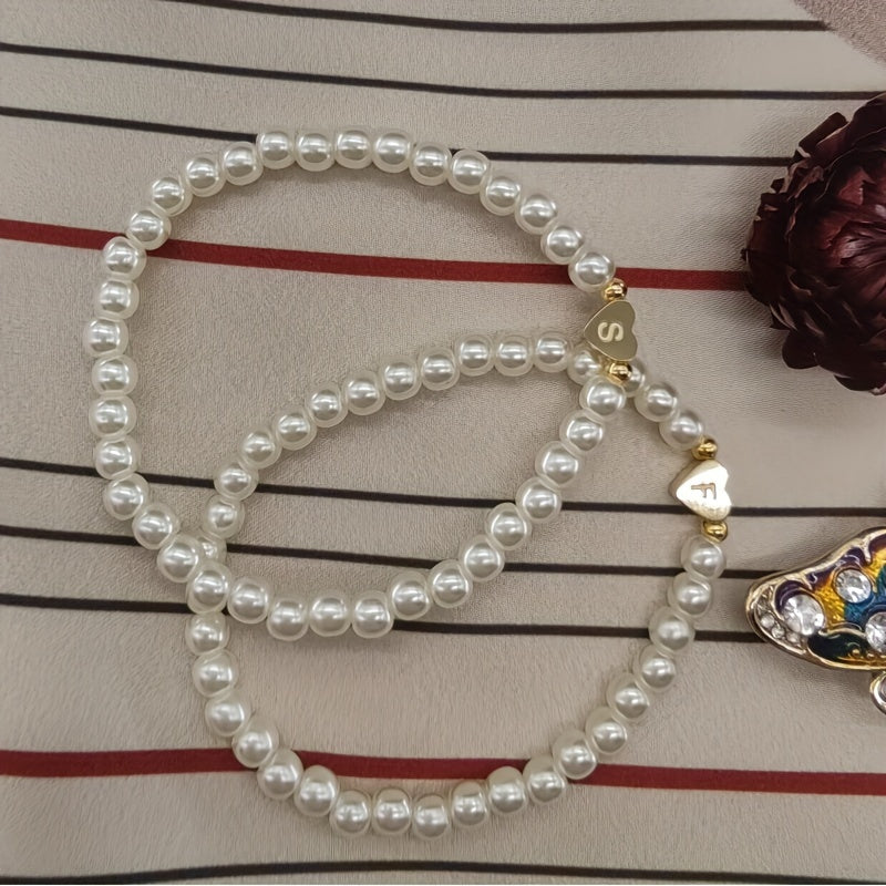 Bracelet Chic avec Initiale en Forme de Cœur (A–Z)