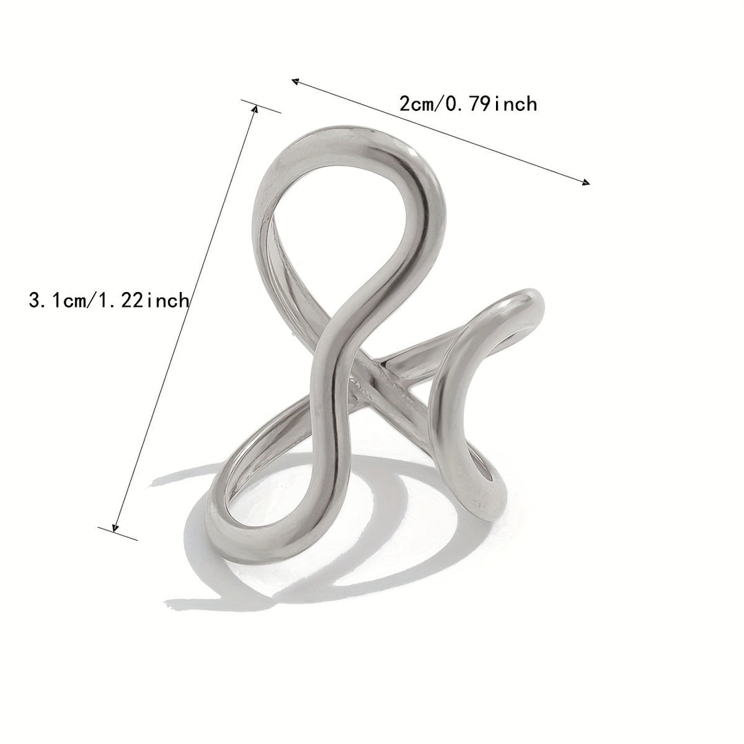 Bague Chique avec Vague Asymétrique