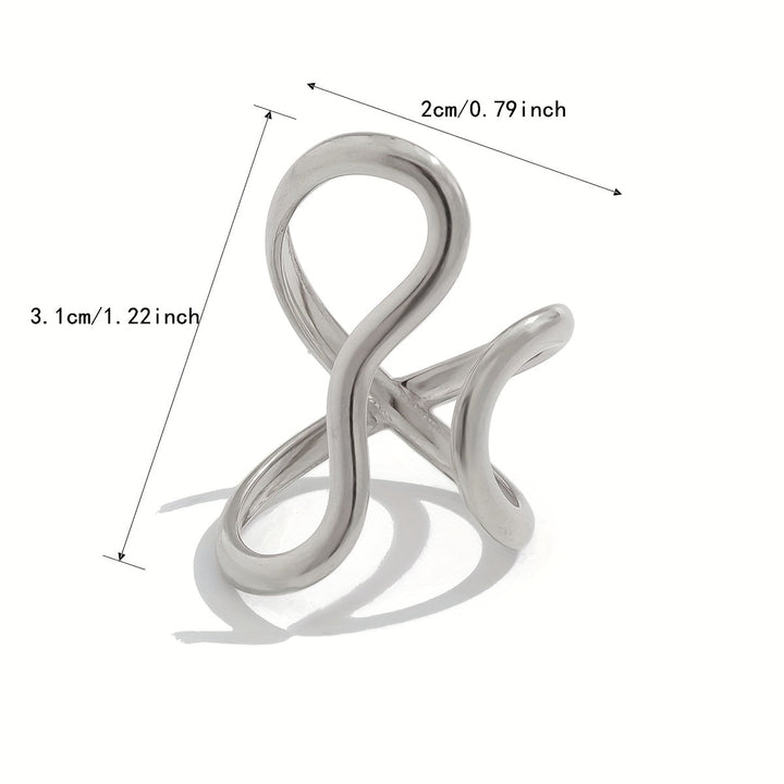 Bague Chique avec Vague Asymétrique
