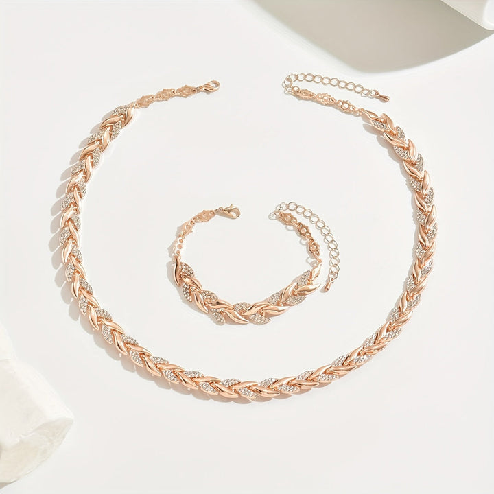 Ensemble de Bijoux en Vagues de Cristal