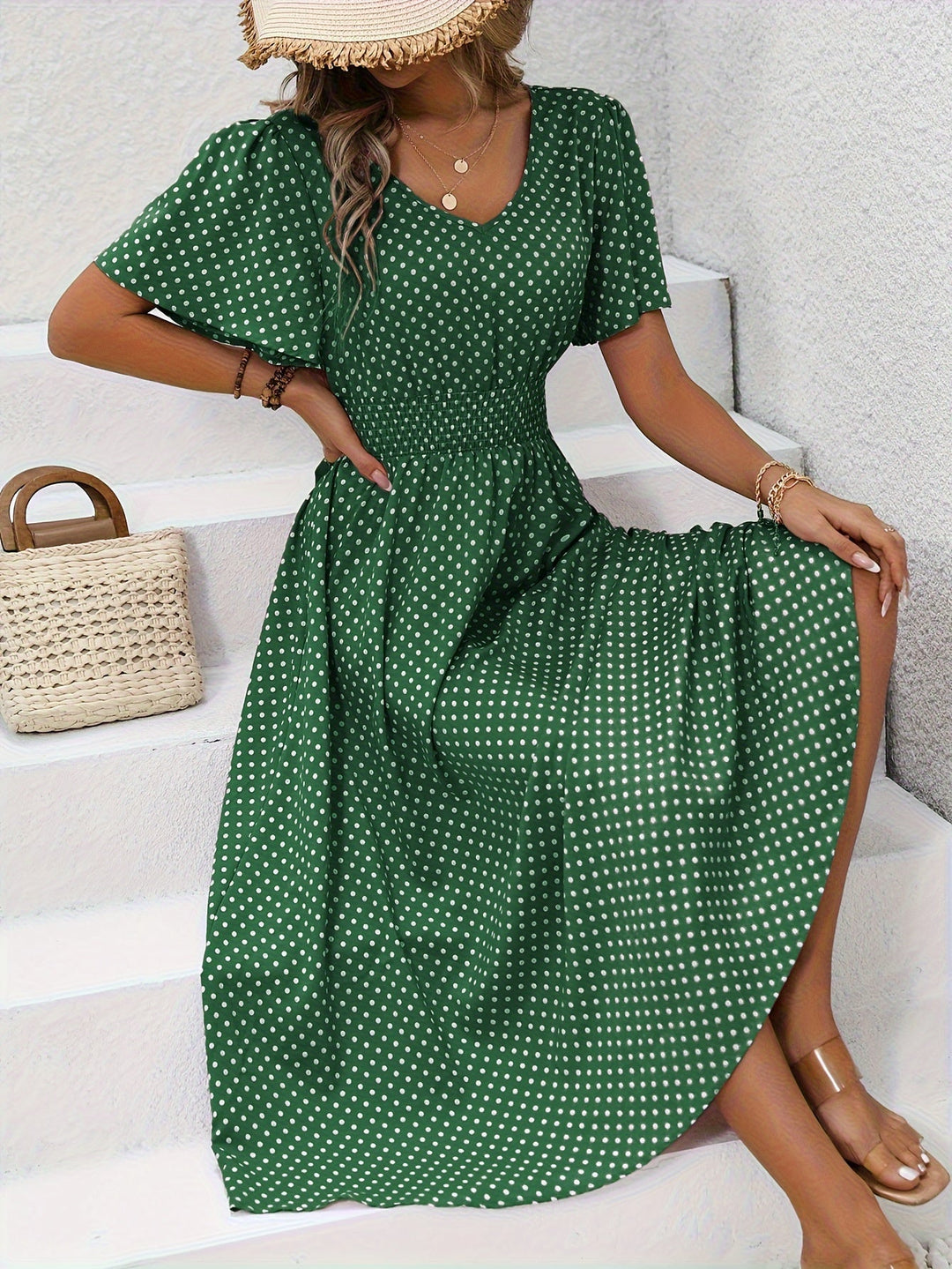 La Scintilla | Robe Élégante Pois Élisa
