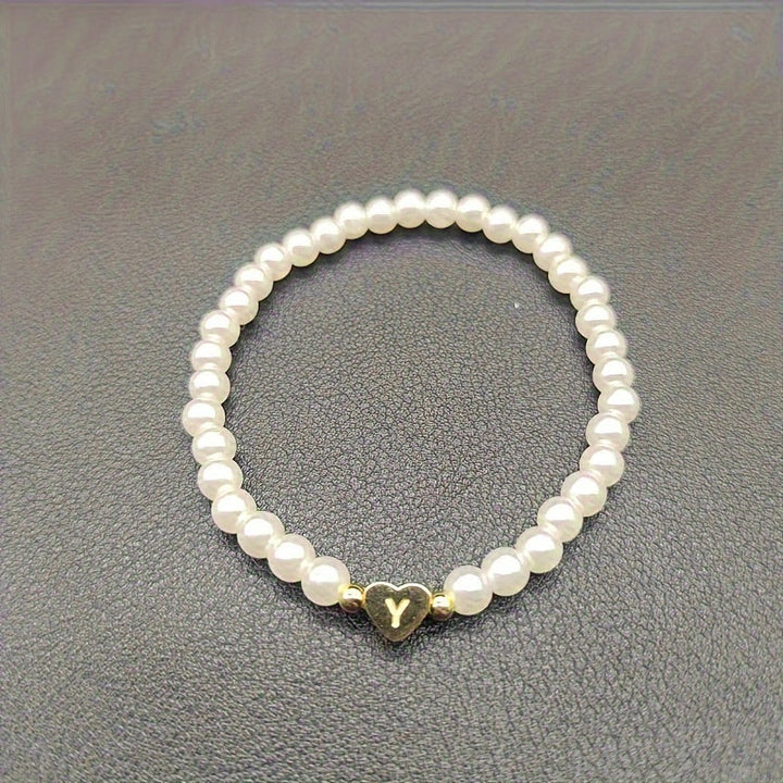 Bracelet Chic avec Initiale en Forme de Cœur (A–Z)