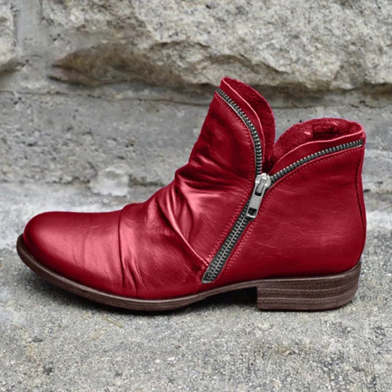 Bottines Orthopédiques en Cuir avec Zip