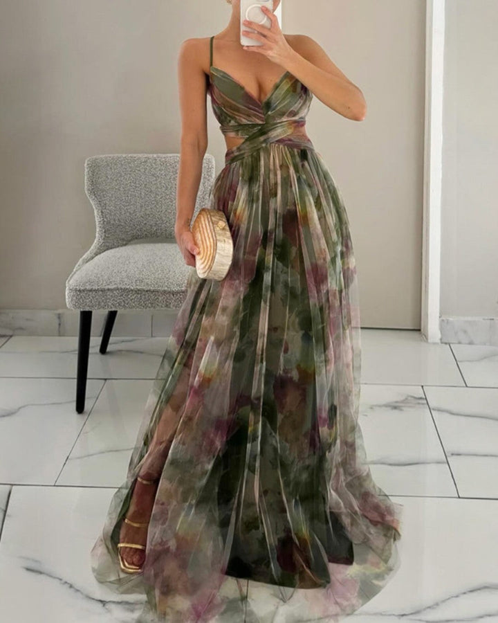 Claudia|™ Robe longue enchanteur avec imprimé floral