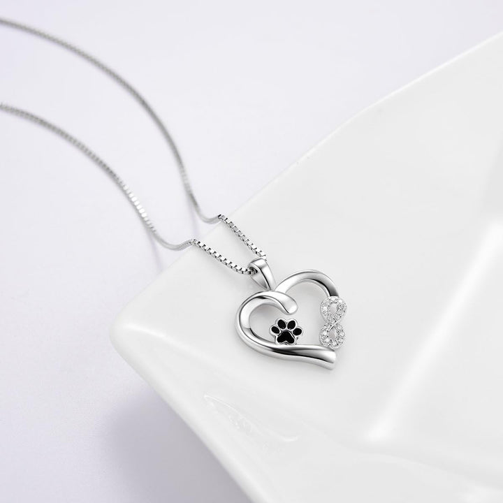 Collier Patte et Cœur avec Charm Infini