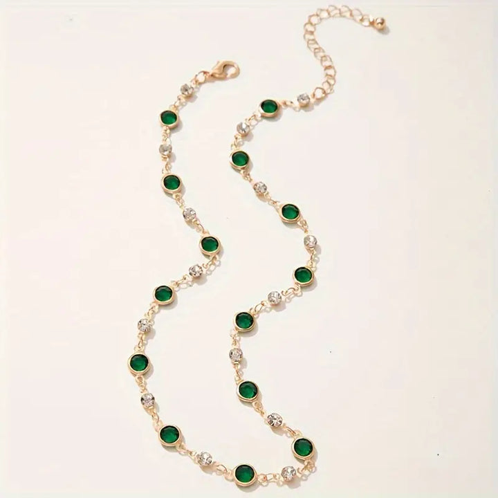Collier Pendentif Émeraude Verte