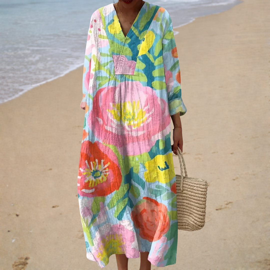 Élise | Robe Longue à Fleurs Style Bohème