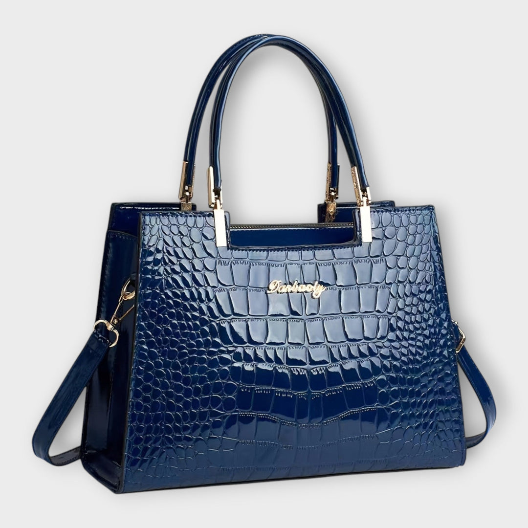 Maison Verdelle - Sac à main avec motif crocodile brillant