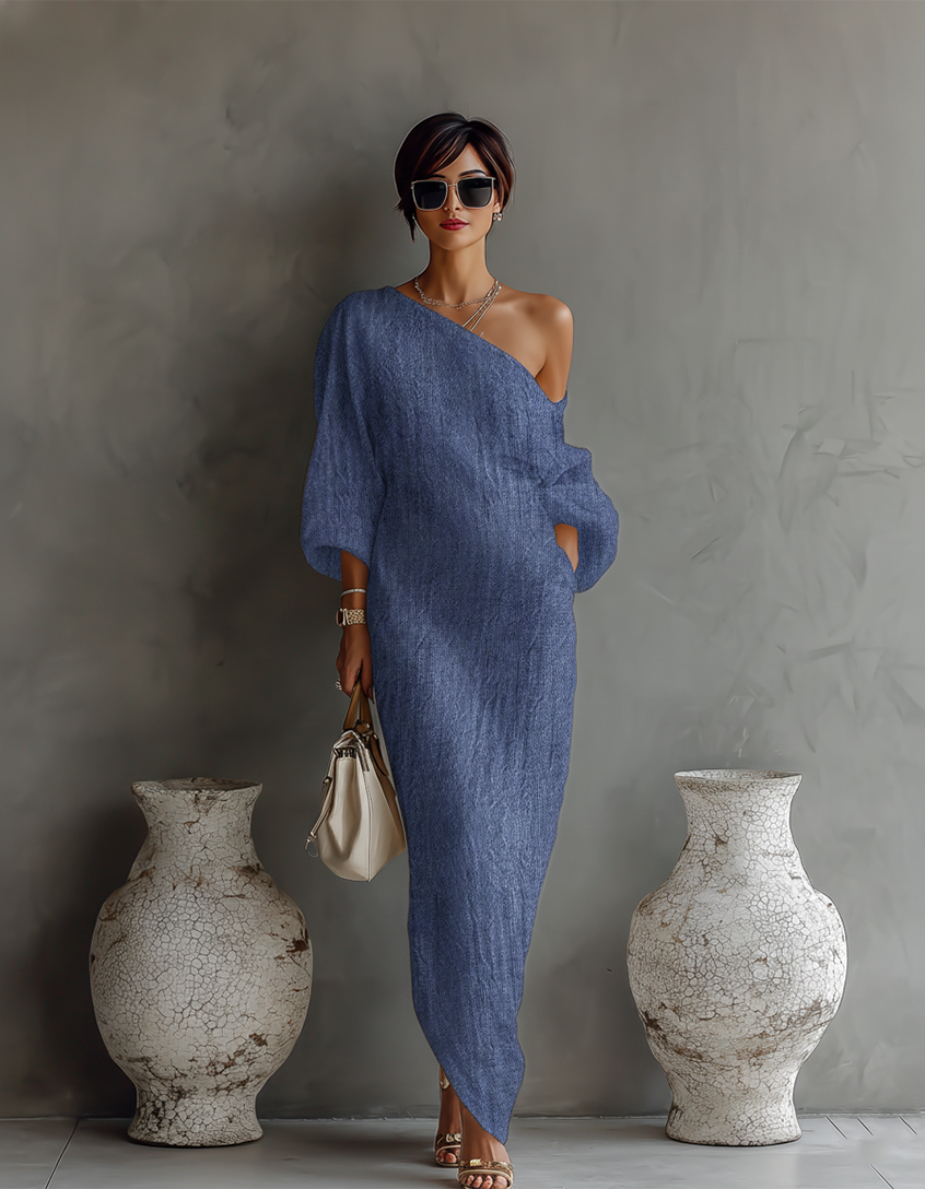 Robe Écru Sans Épaules