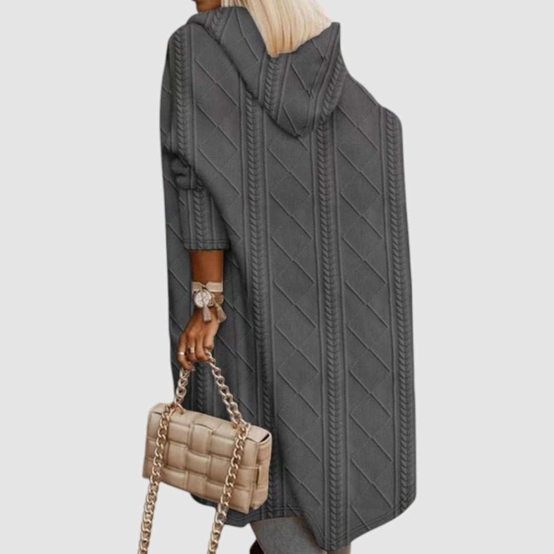 Lucie - Long cardigan avec capuche