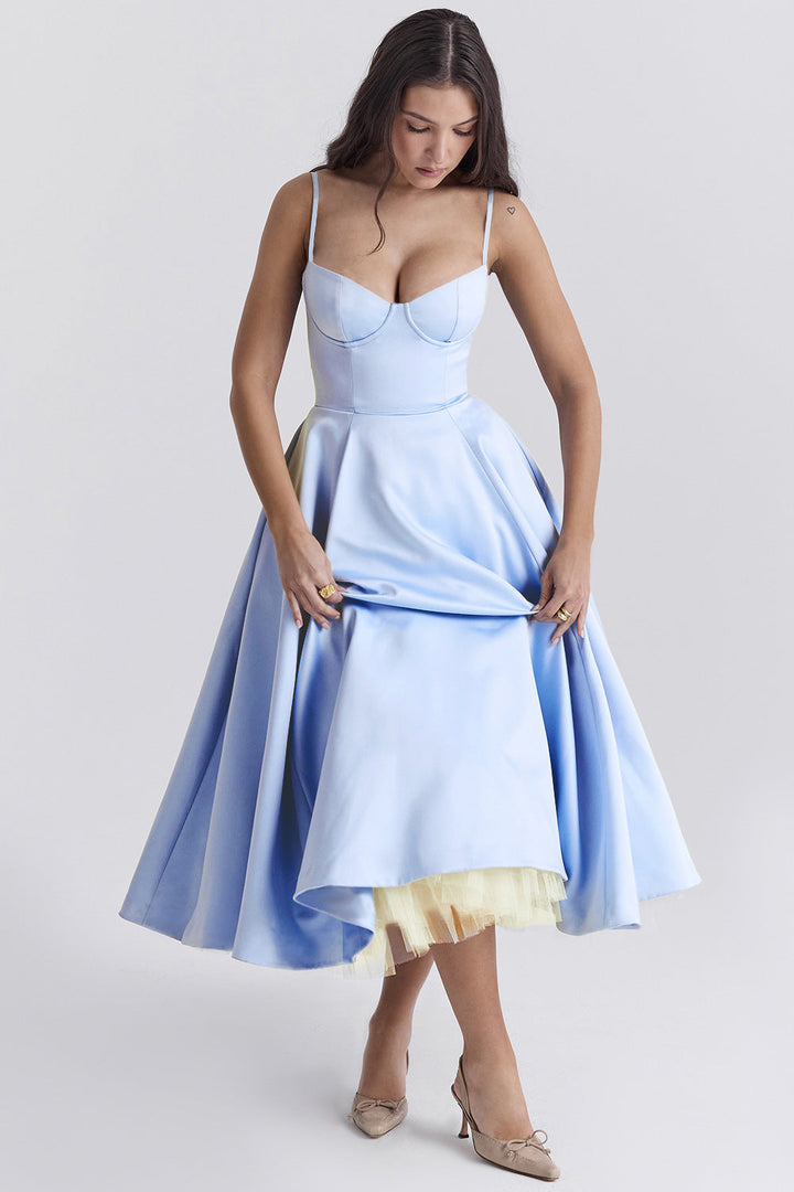 YLIANA | Robe Midi d'Été Romantique