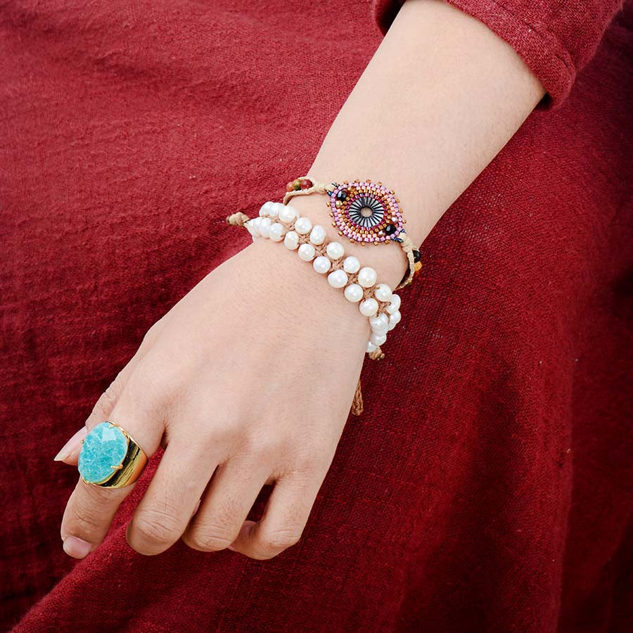Anneau de Déesse Bleue en Amazonite