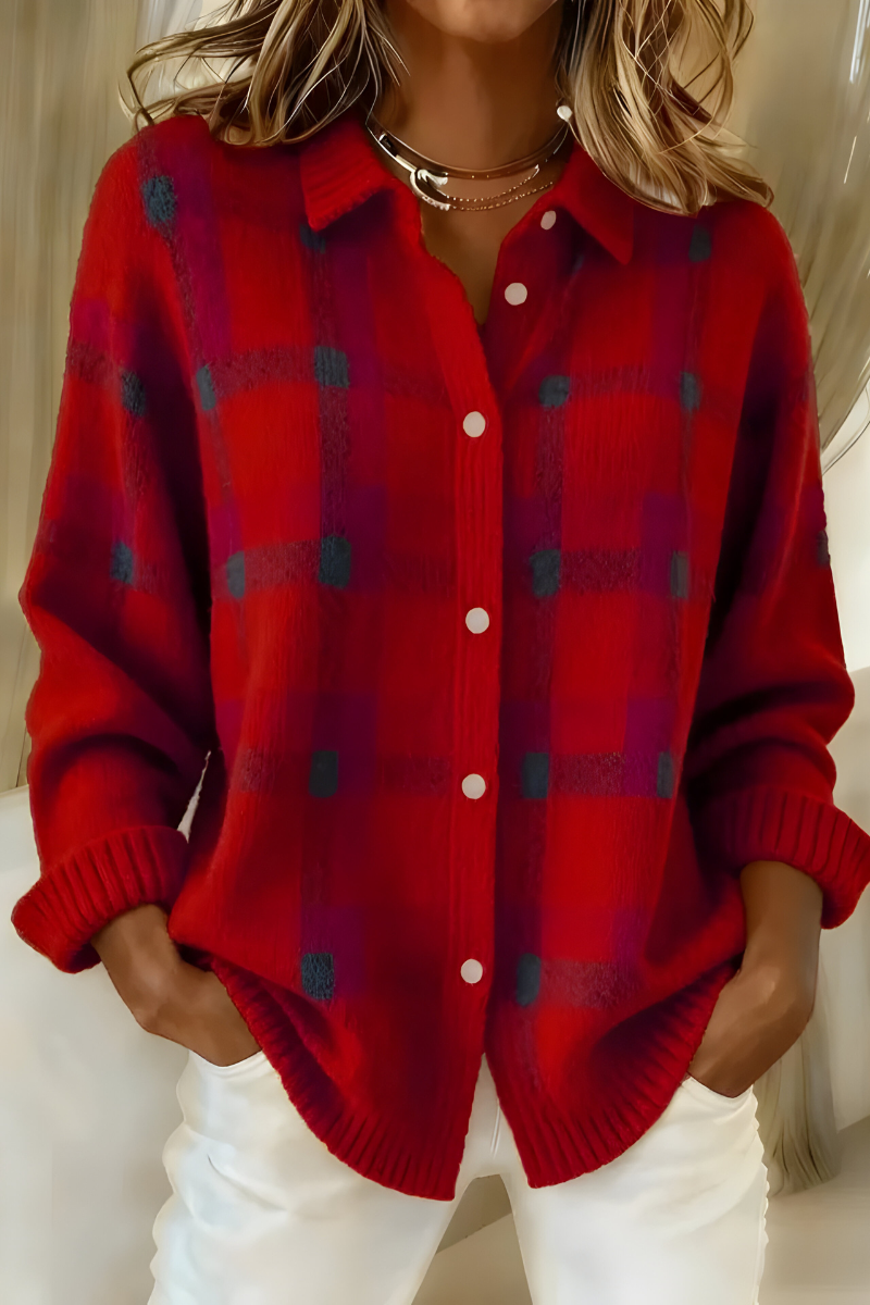 Fiammetta | Cardigan en Maille à Carreaux