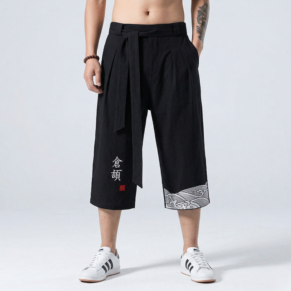 Taro - Pantalon cropped confortable japonais