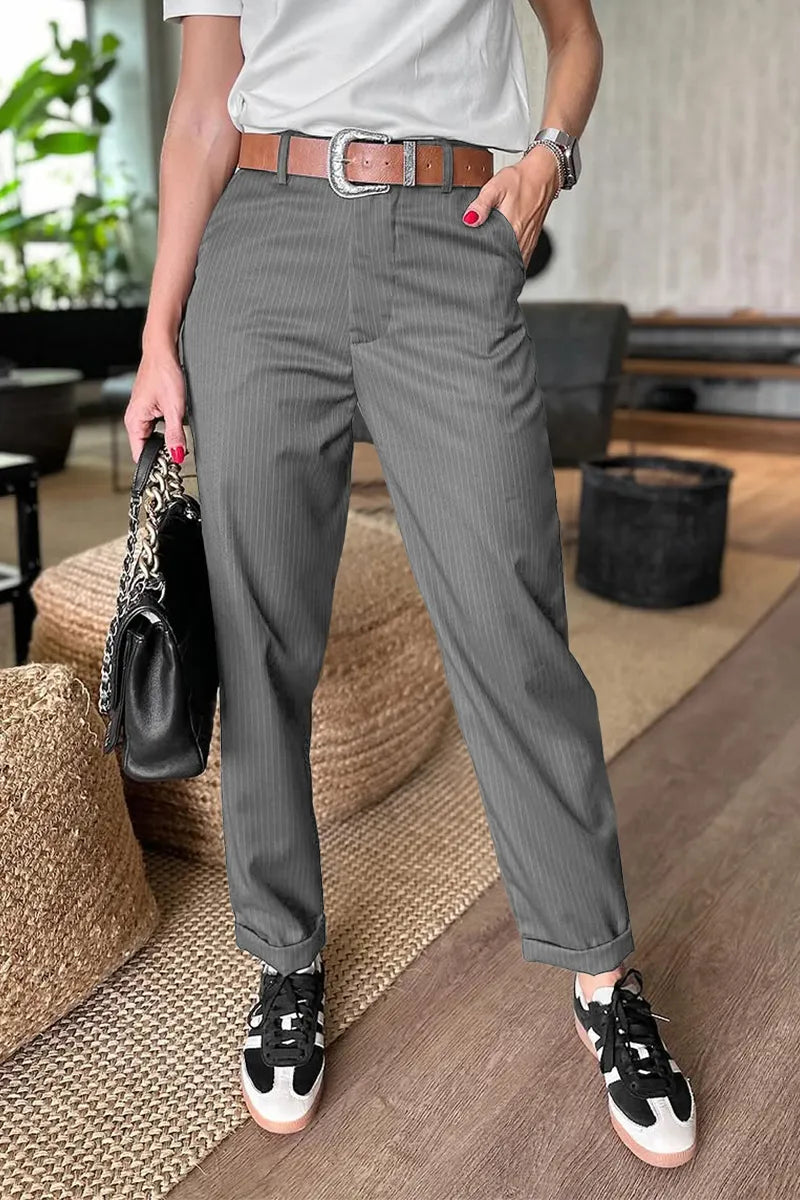 MATHILDA | PANTALON ÉLÉGANT ET FLATTEUR AVEC RAYURES