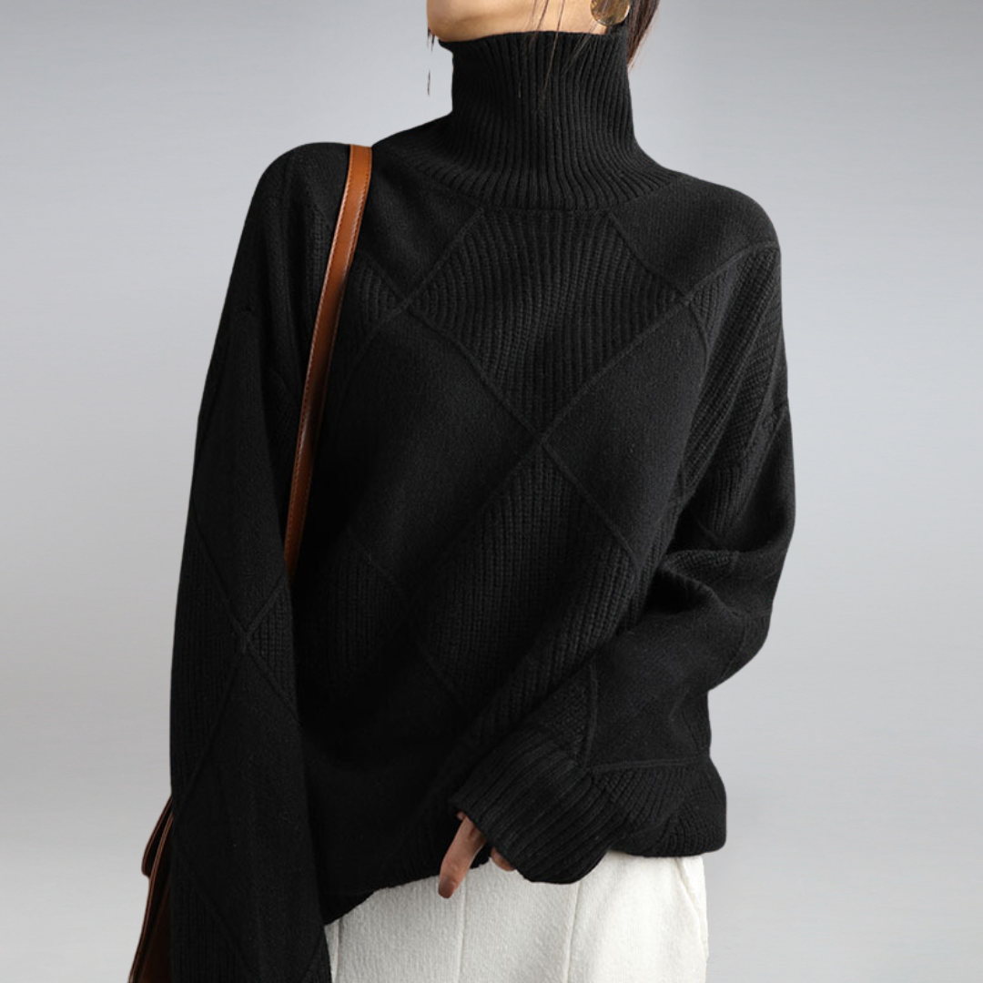 Ilse™ - Pull col roulé en cachemire