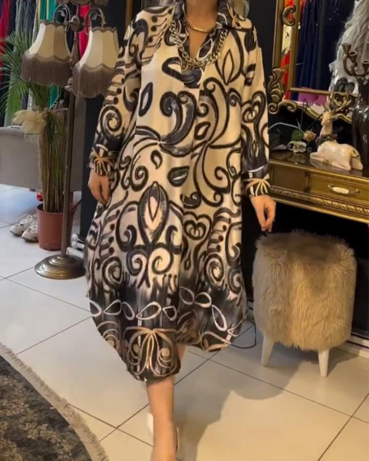 Eliane™ | Robe Chic à Motif