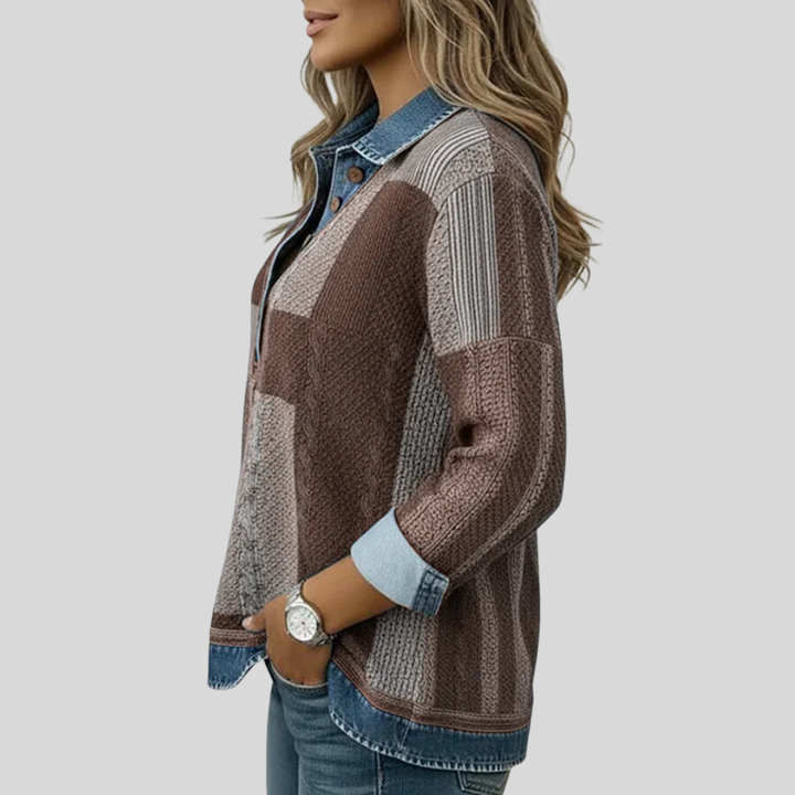 Sientje - Sweat à patchwork en couleurs bloquées