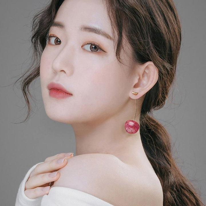Pink Cherry Earrings (Pair)