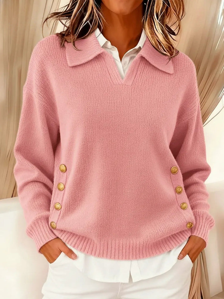 Erminia | Pull à Col Polo et Boutons