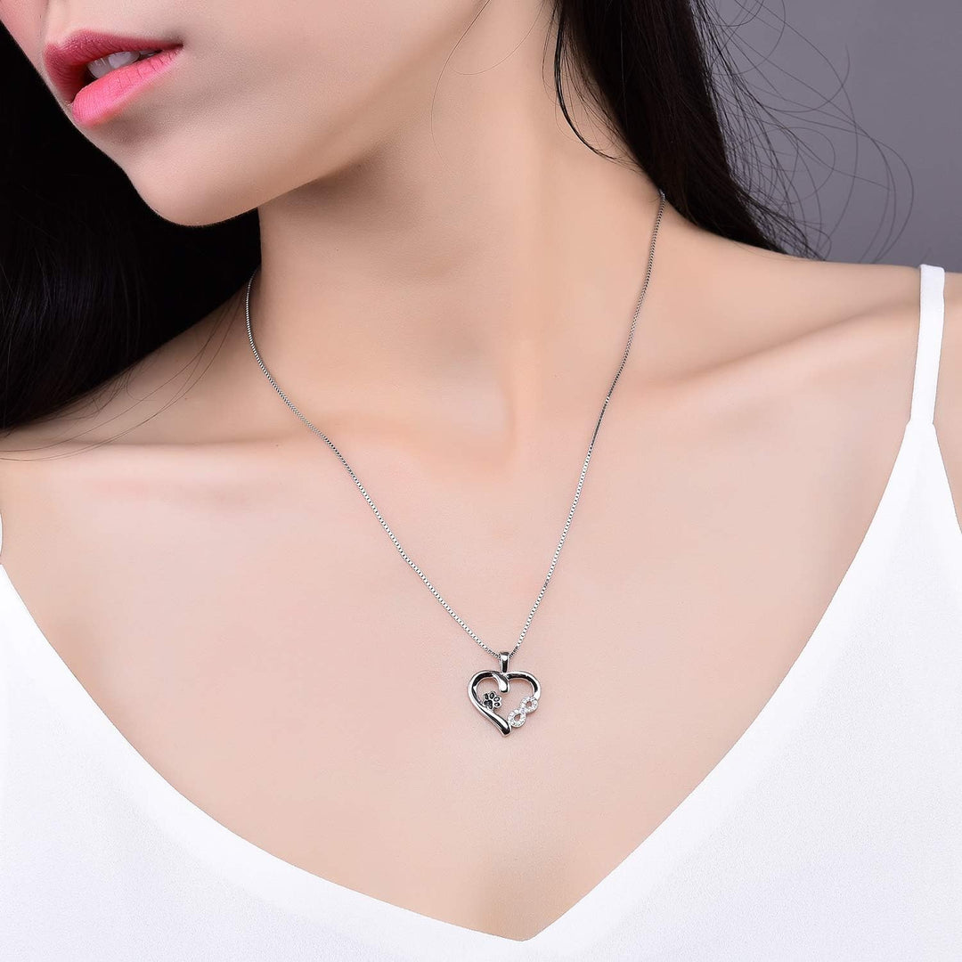 Collier Patte et Cœur avec Charm Infini