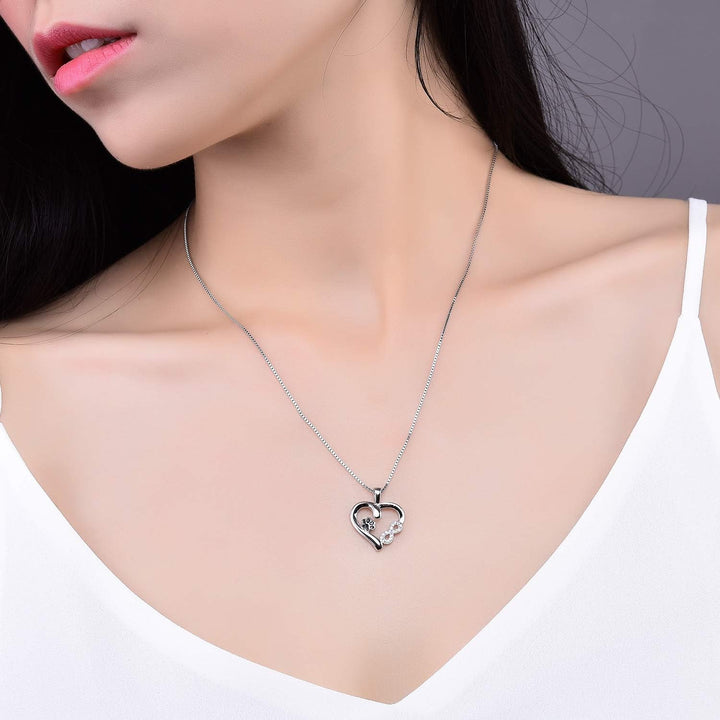 Collier Patte et Cœur avec Charm Infini