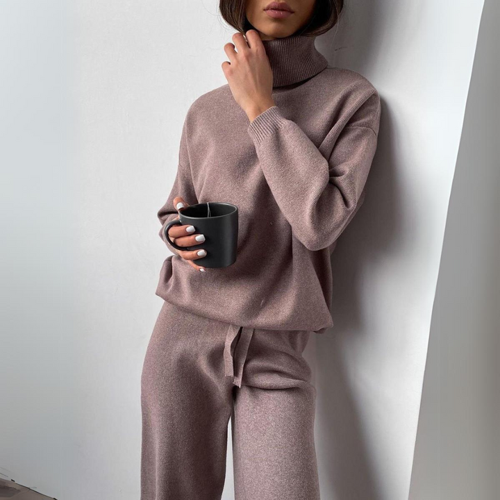 Karina - Ensemble 2 pièces, col roulé et pantalon long