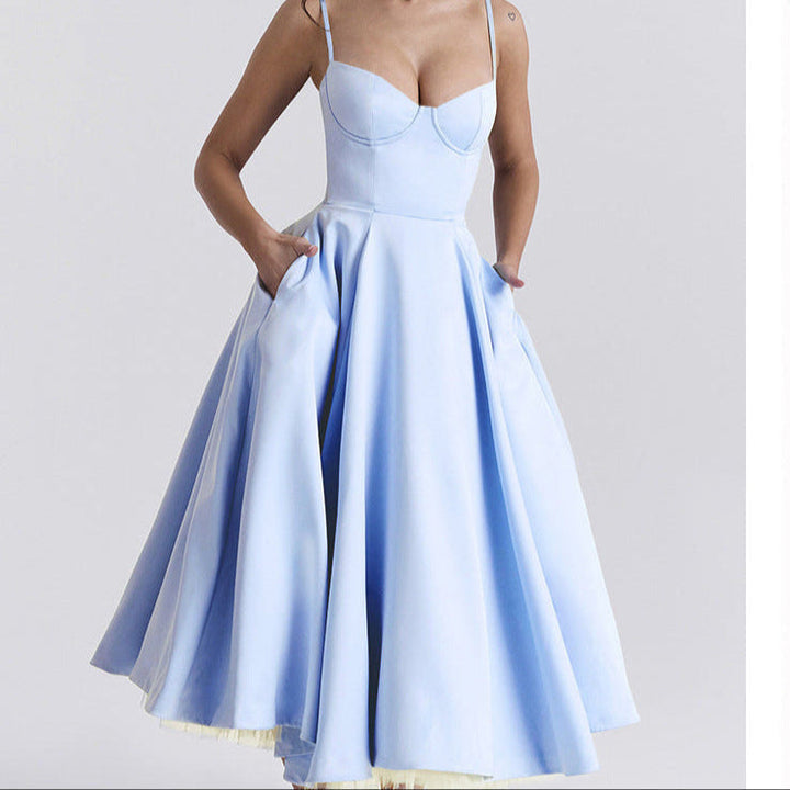 YLIANA | Robe Midi d'Été Romantique