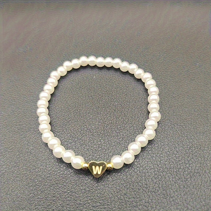 Bracelet Chic avec Initiale en Forme de Cœur (A–Z)
