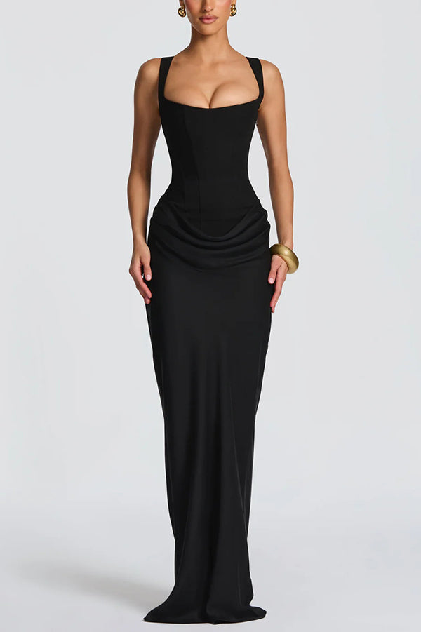 Leonor ❘ Robe maxi à décolleté carré