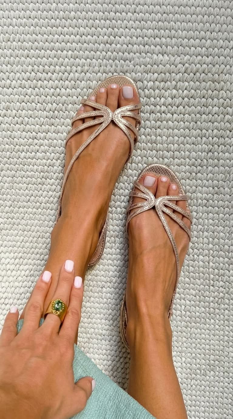 Sandales dorées Camille