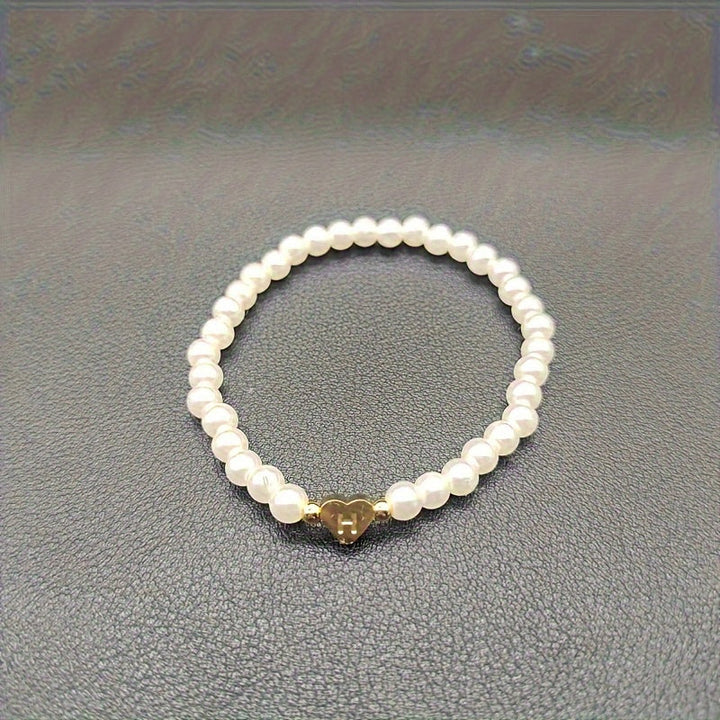 Bracelet Chic avec Initiale en Forme de Cœur (A–Z)