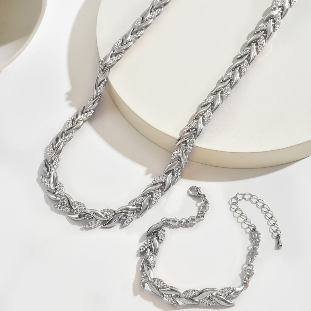 Ensemble de Bijoux en Vagues de Cristal