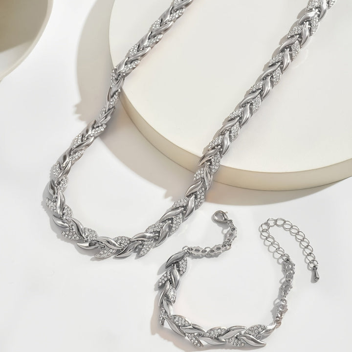 Ensemble de Bijoux en Vagues de Cristal
