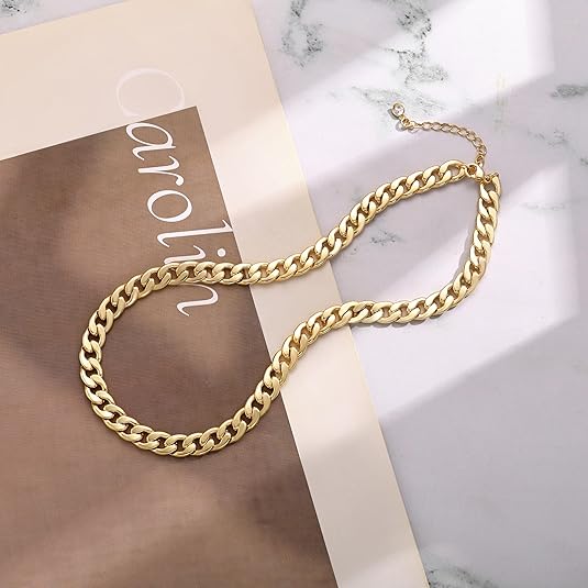Collier chunky avec maillons cubains