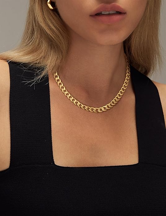 Collier chunky avec maillons cubains