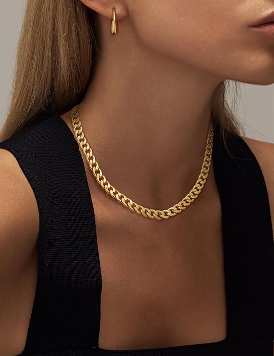 Collier chunky avec maillons cubains