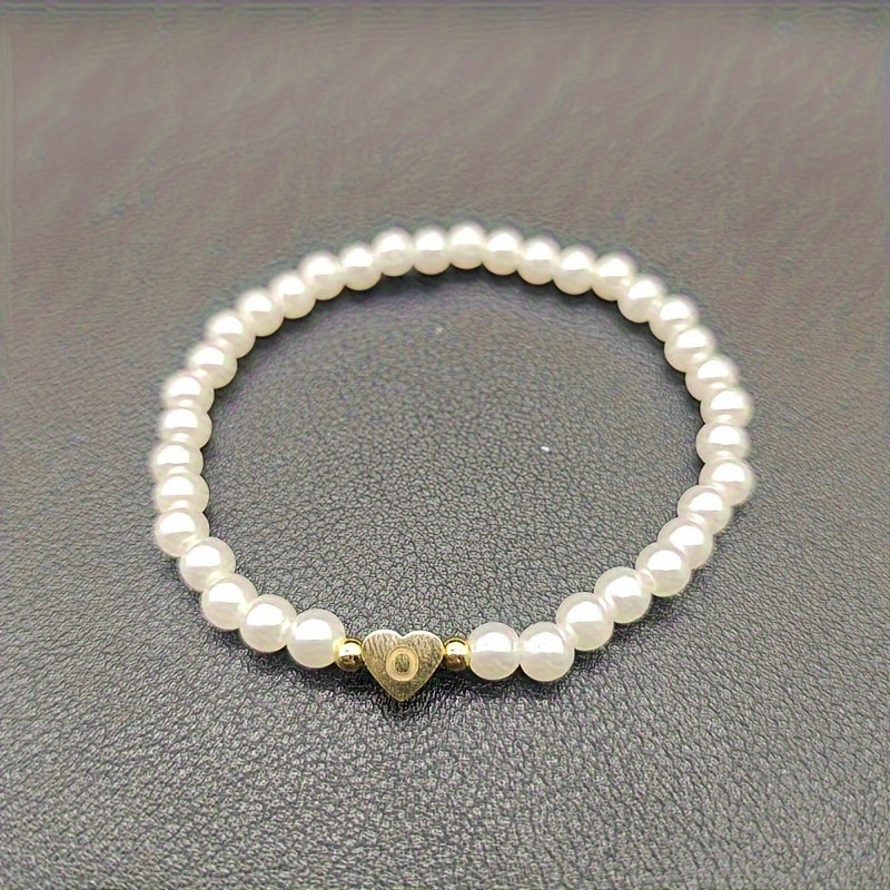 Bracelet Chic avec Initiale en Forme de Cœur (A–Z)
