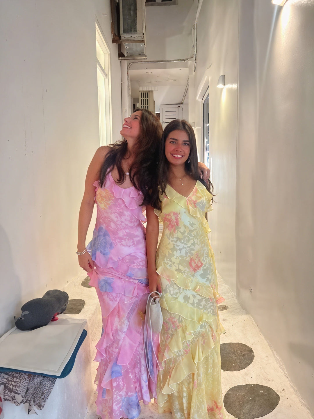 Robe Sans Manches Florale avec Volants