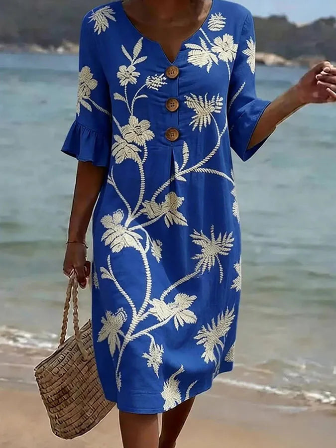 Alexa Robe décontractée pour femme avec imprimé floral