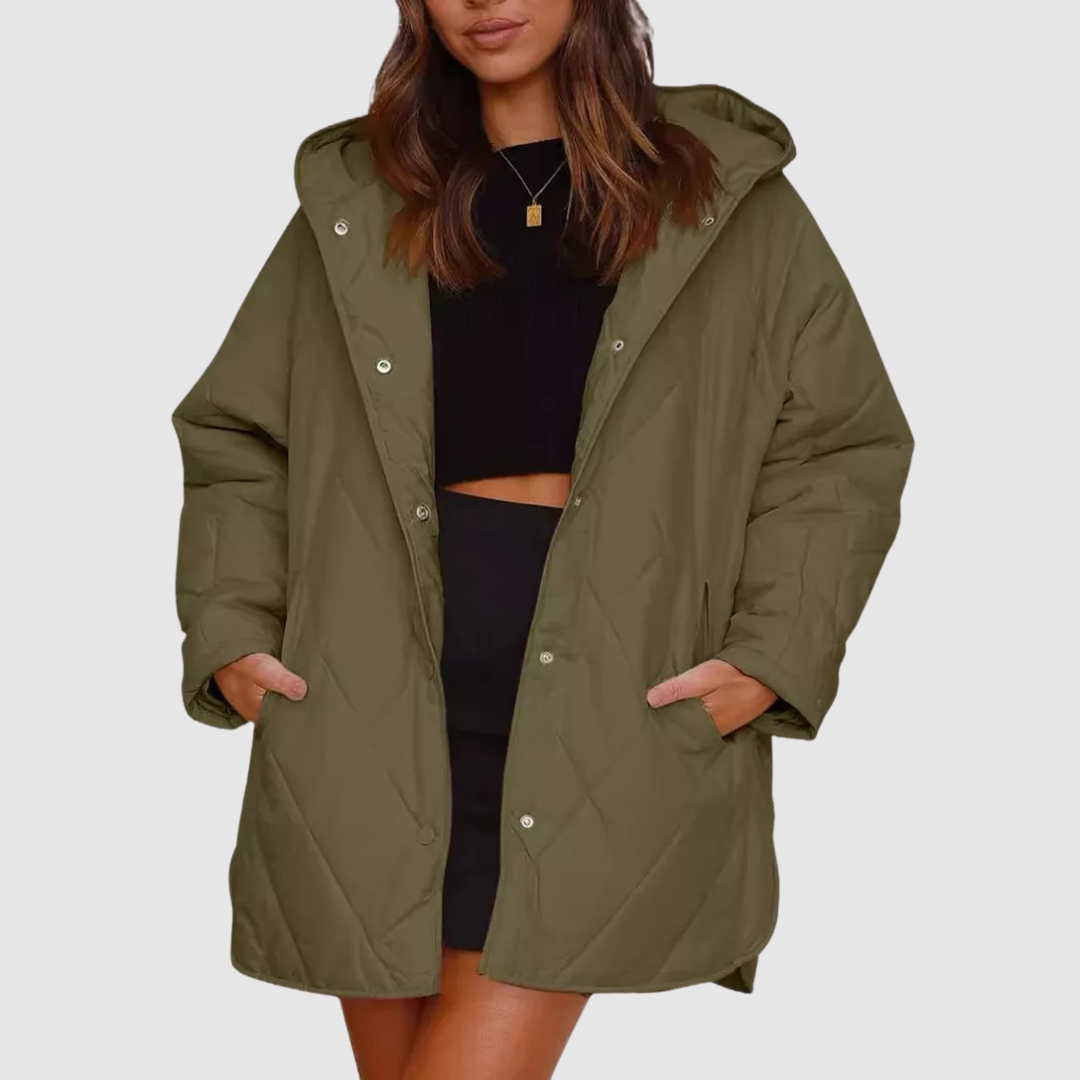 Kristýna - Manteau d'hiver surdimensionné avec capuche