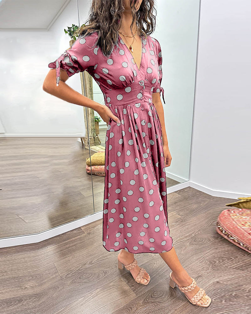 Monique™ | Élégante Robe à Pois