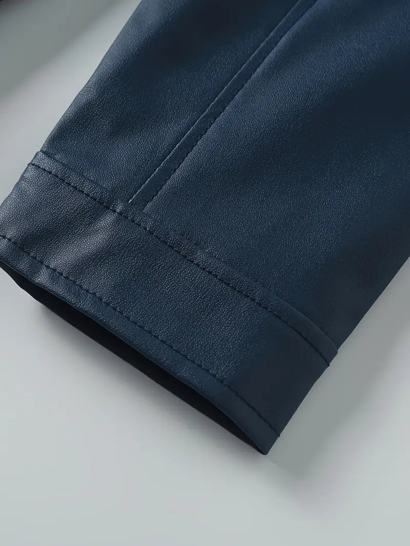 Piers – Veste de Moto en Cuir Synthétique