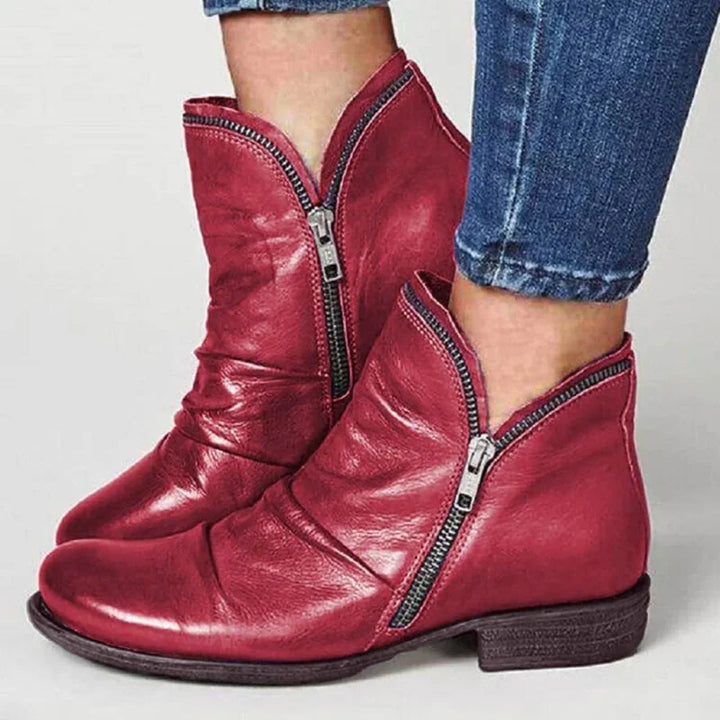 Bottines Orthopédiques en Cuir avec Zip