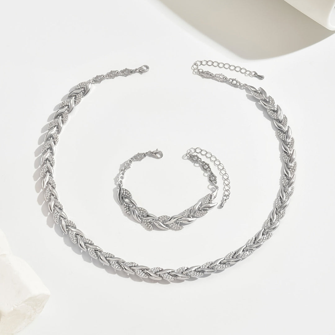 Ensemble de Bijoux en Vagues de Cristal
