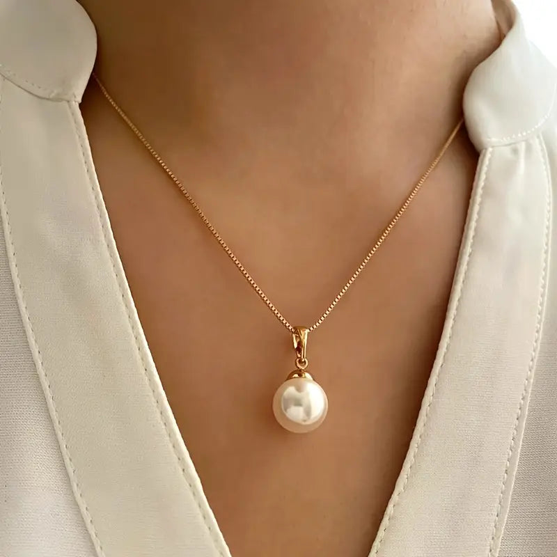 Ensemble de bijoux en perles Grace dorées élégantes